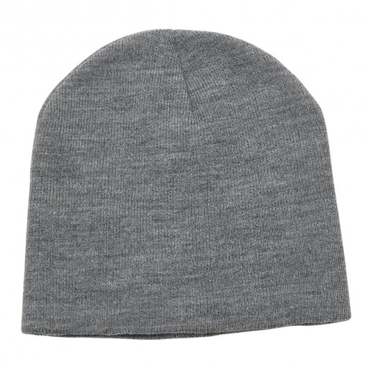 Heather Skull Beanies Grey Heather